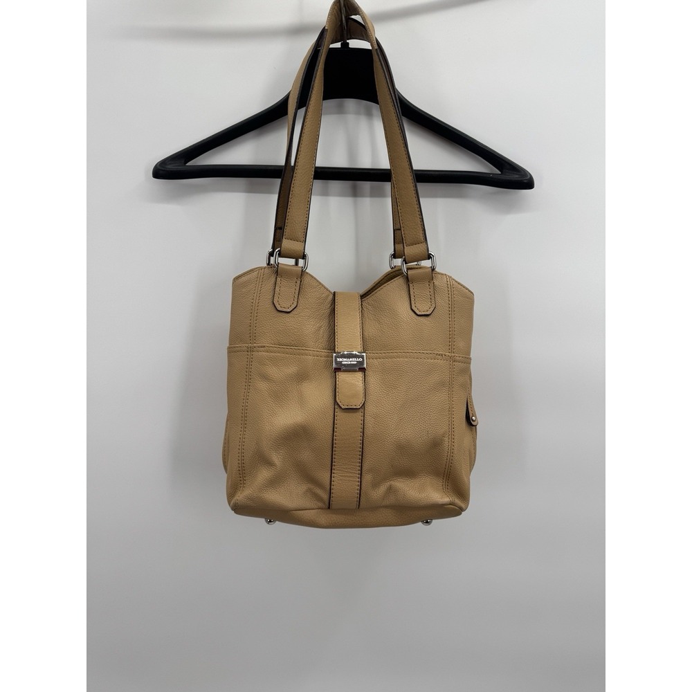 Tignanello Leather Handbag Shoulder Bag Neutral Boho Western Cowgirl Everyday